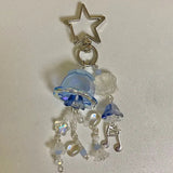 Lianfudai jellyfish aesthetic beaded keychain y2k Handmade