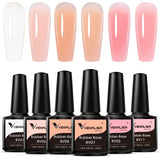 Lianfudai Venalisa Nail Gel Polish Jelly Color HEMA FREE Nude Pink Semi Permanent Soak Off UVLED Gel Nail Polish Sparkle Gel Varnish