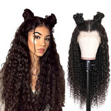Lianfudai 68cm Black Long Curly Corn Wig African Wave Full Head Cover Headgear Hair Extension for Women Girls Wig