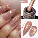 Lianfudai  7ml Dark Nude Rubber Base Gel Nail Polish Semi Permanent UV Gel LED Nail Art Varnish For Nails Manicure DIY Design