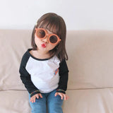 Lianfudai 12 Colors Fashion Cute Round Frame Sunglasses UV400 For Kids Baby Boys Girls Children Lovely Sun Glasses Sun Shade Eyewear