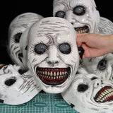 Lianfudai Horror The Exorcist Smiling Face Demon Mask Cosplay Evil Creepy Ghost Skull Plastic Masks Halloween Carnival Party Costume Props