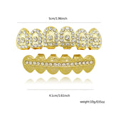 Lianfudai Fashion Gold Plated Teeth Grillz Hip Hop Cool Popular Vampire Gangsta Fang Tooth Cap Mold Kit Body Jewelry