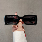 Lianfudai Retro Rectangle Sunglasses Women Fashion Square Gradient Candy Color Shades Sun Glasses Brand Design UV400 Female Eyewear