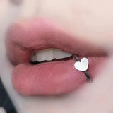 Lianfudai INS Cross Heart Seamless Closed Ring Lip Ring Titanium Steel Ear Bone Studs For Cool Girl Labret Piercing Jewelry Men Women