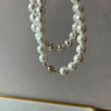 Lianfudai Elegant Classic Jewelry 8-16mm Large Shell Pearl Necklace for Women 40-135CM Length