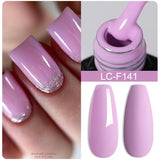 Lianfudai 7ML Jelly Pink Peach Quick Extension Gel Nail Polish Nude Transparent Color Finger Prolong Rubber Base Construction Gel