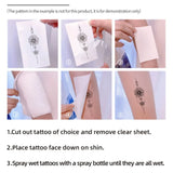 Lianfudai  6pcs NewCartoon Pattern Colored Flower Heart Temporary Tattoo Stickers Waterproof Magic Tattoo Disposable Tattoo Stickers