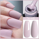 Lianfudai 7ML Jelly Pink Peach Quick Extension Gel Nail Polish Nude Transparent Color Finger Prolong Rubber Base Construction Gel