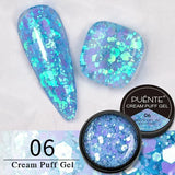 Lianfudai Smooth Ceramics Cat Magnetic Gel Nail Polish Sparkling Silver Moonlight Cat Eye Effect Soak Off Semi-Permanent Nail Art Varnish