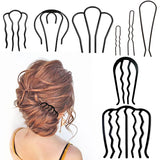 Lianfudai 8pcs Woman U Shape Hair Styling Tool Hair Sticks Braiding Twist Hair Comb Women Hair Accessories DIY Curly Ornaments