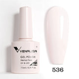 Lianfudai Venalisa Nail Gel Polish Jelly Color HEMA FREE Nude Pink Semi Permanent Soak Off UVLED Gel Nail Polish Sparkle Gel Varnish