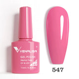 Lianfudai Venalisa Nail Gel Polish Jelly Color HEMA FREE Nude Pink Semi Permanent Soak Off UVLED Gel Nail Polish Sparkle Gel Varnish