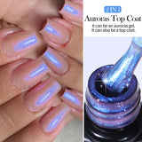 Lianfudai 7ML Auroras Thermal Gel Nail Polish Nude Dark Purple Glitter Gradient Temperature Color Changing Nail Art Gel Varnishes