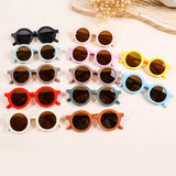 Lianfudai 12 Colors Fashion Cute Round Frame Sunglasses UV400 For Kids Baby Boys Girls Children Lovely Sun Glasses Sun Shade Eyewear