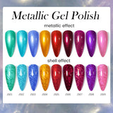 Lianfudai 7ML Gold Mirror Effect Metallic Gel Nail Polish Super Bright Chrome French Style Semi Permanent Soak Off Nail Varnish