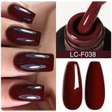 Lianfudai 7ML Auroras Thermal Gel Nail Polish Nude Dark Purple Glitter Gradient Temperature Color Changing Nail Art Gel Varnishes