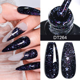 Lianfudai  7ml Dark Nude Rubber Base Gel Nail Polish Semi Permanent UV Gel LED Nail Art Varnish For Nails Manicure DIY Design