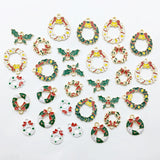 Lianfudai 10Pcs/Pack 11styles Christmas Charms Enamel Alloy Pendants Craft Supplies Beads Pendants For Jewelry Making Christmas Pendant