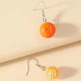 Lianfudai Fruit Drop Dangle Earrings for Teenagers Funny Orange Ear Rings Jewelry Gift for Women, Stainless Steel Plant Design