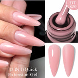 Lianfudai  7ml Dark Nude Rubber Base Gel Nail Polish Semi Permanent UV Gel LED Nail Art Varnish For Nails Manicure DIY Design