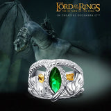 Lianfudai Silver Aragorn Rings of Barahir LOTR Wedding Ring For Men Movie Fan Jewelry