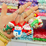 Lianfudai 10pcs Christmas keychain car pendant Christmas tree doll doll bag decoration high-end small gifts Santa snowman pendant