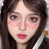 Lianfudai Blush Face Tattoo Temporary Waterproof Body Sticker Love Star Rainbow Face Make Up Festival Accessories Disposable Tattoos