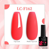 Lianfudai 7ML Aurora Top Coat Sparking Gel Nail Polish Semi Permanent UV Gel 2 In 1 Function Top Coat UV LED Nail Art Gel Varnish