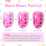 Lianfudai 8ml Dried Flower Gel Nail Polish Natural Flower Floral DIY Nail Art Semi Permanent UV Gel Soak Off Painting Varnishes