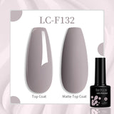 Lianfudai  7ML Gel Nail Polish Brown Earth Coffee Color Series Semi Permanent UV Gel Chocolate Autumn Winter Nail Art Gel Varnish