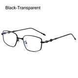 Lianfudai New Fashion Eyeglasses Frames For Women Men Silver Rectangle Glasses Anti Blue Light Small Square Sunglasses With Metal Frame