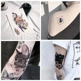 Lianfudai 4pc Cute Cat Waterproof Temporary Tattoos Stickers for Kids Cartoon Fake Tattoo for Woman Faux Tatouage Sexy Body Art Tatuagem