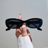 Lianfudai Small Oval Sunglasses for Women Fashion Gradient Vintage Trendy Sun Glasses Luxury Brand Designer UV400 Shades Eyewear