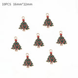 Lianfudai 10Pcs Enamel Christmas Charms Alloy Snowflakes Angel Pendants for Jewelry Making Necklace Earrings DIY Tree Decor Bracelet