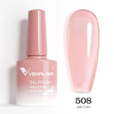 Lianfudai Venalisa Nail Gel Polish Jelly Color HEMA FREE Nude Pink Semi Permanent Soak Off UVLED Gel Nail Polish Sparkle Gel Varnish