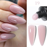 Lianfudai 15ML Quick Nail Extension Gel Glitter Pink Vernis Semi Permanent UV Gel Nail Polish Nail Art Prolong Construction Gel