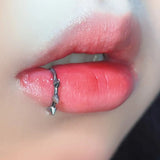 Lianfudai Spike Nose Ring Septum Piercing Lip Ring Hinged Fit Snake Bites Piercing Evil Body Jewelry Helix Earring 16G 1.2mm