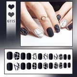 Lianfudai Press on Med Nail Supplies Professionals Ultra-thin Finished Manicure Round Head Wear Coffin Fake Nails Art Full Set with Glue