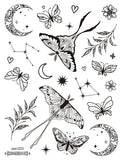 Lianfudai Size:158*120mm New Butterfly Tattoo Plain Flower Sexy Finger Collarbone Dark Waterproof Temporary Tattoo Sticker