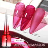 Lianfudai AS Jelly Gel Nail Polish Red Crystal Translucent Dull Color Nail Art Gel Semi Permanent Varnish Soak Off UV LED Gel Polish