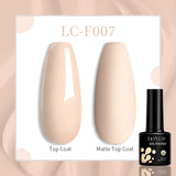 Lianfudai 7ML Aurora Top Coat Sparking Gel Nail Polish Semi Permanent UV Gel 2 In 1 Function Top Coat UV LED Nail Art Gel Varnish