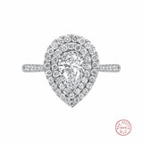Lianfudai Hot Sale 925 Sterling Silver Wedding Rings Finger Luxury oval cut 3ct Diamond Rings For Women Engagement gemstone Jewelry Anel
