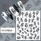 Lianfudai Simple Flowers 3D Nail Stickers Spring Summer Blossom Floral Tulip Fruit Nail Art Decals Adhesive Sliders Manicure Decorations