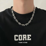 Lianfudai Hip Hop Letter Z Choker Necklace For Men Women Trend Collar Chain Charm Kpop Neck Jewelry Punk Male Accessories Free Shipping