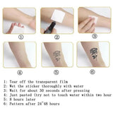 Lianfudai Fruit Juice Herb Tattoo Sticker ArmTemporary Tattoo Arm Shoulder Chest Tattoo Sticker Women/Men Black Water Transfer Tatoo New