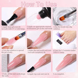 Lianfudai 15ML Quick Nail Extension Gel Glitter Pink Vernis Semi Permanent UV Gel Nail Polish Nail Art Prolong Construction Gel