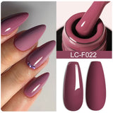 Lianfudai 7ML Auroras Thermal Gel Nail Polish Nude Dark Purple Glitter Gradient Temperature Color Changing Nail Art Gel Varnishes