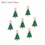 Lianfudai 10Pcs Enamel Christmas Charms Alloy Snowflakes Angel Pendants for Jewelry Making Necklace Earrings DIY Tree Decor Bracelet