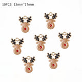 Lianfudai 10Pcs Enamel Christmas Charms Alloy Snowflakes Angel Pendants for Jewelry Making Necklace Earrings DIY Tree Decor Bracelet